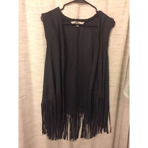 Zara Suede Fringe Vest